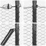 Cerca Hexagonal Gris 0,6 x 50 m Acero,  Poste de Cerca con Anclaje 13 pcs Ø32 mm 80 cm Acero Galvanizado | Foro24.es | Tu tienda online para hogar, jardín y más Foro24.es
