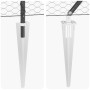 Cerca Hexagonal Gris 0,6 x 50 m Acero,  Poste de Cerca con Anclaje 13 pcs Ø32 mm 80 cm Acero Galvanizado | Foro24.es | Tu tienda online para hogar, jardín y más Foro24.es