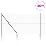 Cerca Hexagonal  Gris 1x100 m Acero, Postes de Cerca  con Espiga 13 pcs Ø32 mm 120 cm Acero Galvanizado | Foro24.es | Tu tienda online para hogar, jardín y más Foro24.es