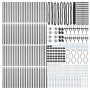 Cerca Hexagonal Gris 1.2x100 m Acero,  Postes de Cerca con Pica 13 pcs Ø32 mm 140 cm Acero Galvanizado | Foro24.es | Tu tienda online para hogar, jardín y más Foro24.es
