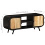 Mueble para TV de madera maciza de mango rugosa 110x30x45 cm en Muebles TV | Comprar online en Foru.es