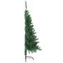 Medio árbol de Navidad artificial con soporte PVC verde 120 cm en Decoración Festiva y Estacional | Comprar online en Foru.es