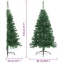 Medio árbol de Navidad artificial con soporte PVC verde 120 cm en Decoración Festiva y Estacional | Comprar online en Foru.es
