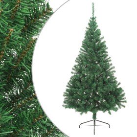 Medio árbol de Navidad artificial con soporte PVC verde 240 cm en Decoración Festiva y Estacional | Comprar online en Foru.es