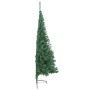 Medio árbol de Navidad artificial con soporte PVC verde 240 cm en Decoración Festiva y Estacional | Comprar online en Foru.es