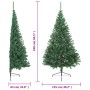 Medio árbol de Navidad artificial con soporte PVC verde 240 cm en Decoración Festiva y Estacional | Comprar online en Foru.es