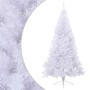 Medio árbol de Navidad artificial con soporte PVC blanco 210 cm en Decoración Festiva y Estacional | Comprar online en Foru.es