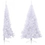 Medio árbol de Navidad artificial con soporte PVC blanco 240 cm en Decoración Festiva y Estacional | Comprar online en Foru.es