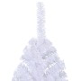 Medio árbol de Navidad artificial con soporte PVC blanco 240 cm en Decoración Festiva y Estacional | Comprar online en Foru.es