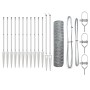 Valla de enlace hexagonal con 13 postes de pica 1x25 m Acero galvanizado de , Postes de cerca - Ref: Foro24-3353378, Precio: ...