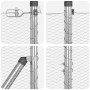 Valla Hexagonal 1.6x25 m Acero Galvanizado, poste para valla  con pica 13 pcs Ø32 mm 180 cm Acero Galvanizado | Foro24.es | Tu tienda online para hogar, jardín y más Foro24.es