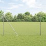 Cerca Hexagonal 1.6x25 m Acero Galvanizado, Postes de Cerca con Anclaje de Espiga 13 pcs Ø32 mm 180 cm Acero Galvanizado de ,...