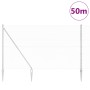 Cerca Hexagonal 1.5x50 m Acero Galvanizado, Postes de Cerca con Anclaje de Espiga 13 pcs Ø32 mm 170 cm Acero Galvanizado de ,...