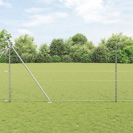Cerca Hexagonal  1.5x50 m Acero Galvanizado, Postes de Cerca  con Punta 13 pcs Ø32 mm 170 cm Acero Galvanizado | Foro24.es | Tu tienda online para hogar, jardín y más Foro24.es