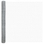 Cerca Hexagonal 1.5x50 m Acero Galvanizado, Postes de Cerca con Anclaje de Espiga 13 pcs Ø32 mm 170 cm Acero Galvanizado de ,...