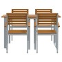 Conjunto de Comedor de Jardín 5 pcs Gris en Conjuntos de jardín | Comprar online en Foru.es