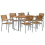 Conjunto de Comedor de Jardín 7 pcs Gris en Conjuntos de jardín | Comprar online en Foru.es