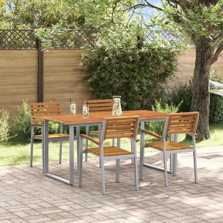 Conjunto de Comedor de Jardín 5 pcs Gris en Conjuntos de jardín | Comprar online en Foru.es
