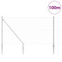 Cerca hexagonal 1x100 m de acero galvanizado, Postes para cerca con espiga 13 pcs Ø32 mm 120 cm de acero galvanizado de , Pos...