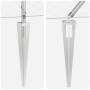 Cerca hexagonal 1x100 m de acero galvanizado, Postes para cerca con espiga 13 pcs Ø32 mm 120 cm de acero galvanizado de , Pos...