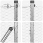Cerca hexagonal  1.4x100 m acero galvanizado, Postes para cercas  con estaca 13 pcs Ø32 mm 160 cm acero galvanizado | Foro24.es | Tu tienda online para hogar, jardín y más Foro24.es