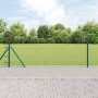 Cerca Hexagonal Verde 0.5x10 m Acero, Postes de Cerca con Placas de Base 7 pcs Ø32mm 70cm Acero Galvanizado de , Postes de ce...