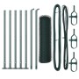 Cerca Hexagonal Verde 0.5x10 m Acero, Postes de Cerca con Placas de Base 7 pcs Ø32mm 70cm Acero Galvanizado de , Postes de ce...