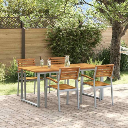 Conjunto de Comedor de Jardín 5 pcs Gris en Conjuntos de jardín | Comprar online en Foru.es