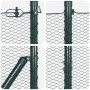 Cerca Hexagonal  Verde 1.2x10 m Acero, Postes de Cerca  con Placas Base 7 pcs Ø32mm 68.5cm Acero Galvanizado | Foro24.es | Tu tienda online para hogar, jardín y más Foro24.es