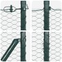 Cerca Hexagonal  Verde 1.5x10 m de Acero, Postes de Cerca  con Placas de Base 7 pcs Ø32mm 83.5cm de Acero Galvanizado | Foro24.es | Tu tienda online para hogar, jardín y más Foro24.es