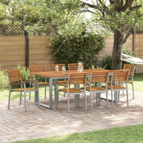 Conjunto de Comedor de Jardín 9 pcs Gris en Conjuntos de jardín | Comprar online en Foru.es