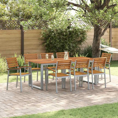 Conjunto de Comedor de Jardín 9 pcs Gris en Conjuntos de jardín | Comprar online en Foru.es