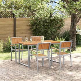 Conjunto de Comedor de Jardín 5 pcs Gris en Mesas de jardín | Comprar online en Foru.es