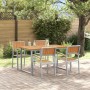 Conjunto de Comedor de Jardín 5 pcs Gris en Mesas de jardín | Comprar online en Foru.es