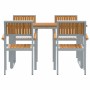 Conjunto de Comedor de Jardín 5 pcs Gris en Mesas de jardín | Comprar online en Foru.es