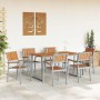 Conjunto de Comedor de Jardín 7 pcs Gris en Mesas de jardín | Comprar online en Foru.es