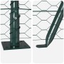 Cerca Hexagonal  Verde 1.5x50 m Acero, Postes de Cerca  con Placas de Base 13 pcs Ø32mm 83.5cm Acero Galvanizado | Foro24.es | Tu tienda online para hogar, jardín y más Foro24.es