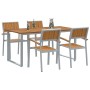 Conjunto de Comedor de Jardín 5 pcs Gris en Mesas de jardín | Comprar online en Foru.es