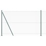 Cerca Hexagonal Verde 1.6x50 m Acero, Postes de Cerca con Base 13 pcs Ø32mm 88.5cm Acero Galvanizado de , Postes de cerca - R...