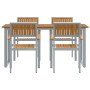 Conjunto de Comedor de Jardín 5 pcs Gris en Mesas de jardín | Comprar online en Foru.es