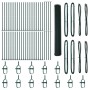 Valla Hexagonal Verde 1.2x100 m Acero, Postes de Valla con Placas Base 13 pcs Ø32mm 68.5cm Acero Galvanizado de , Postes de c...
