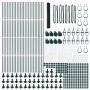 Valla Hexagonal Verde 1.2x100 m Acero, Postes de Valla con Placas Base 13 pcs Ø32mm 68.5cm Acero Galvanizado de , Postes de c...