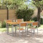 Conjunto de Comedor de Jardín 5 pcs Gris en Mesas de jardín | Comprar online en Foru.es