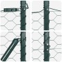Cerco Hexagonal Verde 1.2x100 m Acero,  Postes de Cerco con Placas de Base 13 pcs Ø32mm 68.5cm Acero Galvanizado | Foro24.es | Tu tienda online para hogar, jardín y más Foro24.es