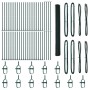 Valla Hexagonal Verde 1.4x100 m Acero,  Postes para Valla con Placas de Base 13 pcs Ø32mm 78.5cm Acero Galvanizado | Foro24.es | Tu tienda online para hogar, jardín y más Foro24.es