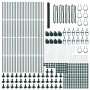 Valla Hexagonal Verde 1.4x100 m Acero,  Postes para Valla con Placas de Base 13 pcs Ø32mm 78.5cm Acero Galvanizado | Foro24.es | Tu tienda online para hogar, jardín y más Foro24.es