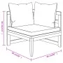 Muebles de jardín 3 pzas con cojines crema madera de acacia de vidaXL, Conjuntos de jardín - Ref: Foro24-3087278, Precio: 349...