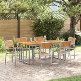 Conjunto de Comedor de Jardín 7 pcs Gris en Mesas de jardín | Comprar online en Foru.es