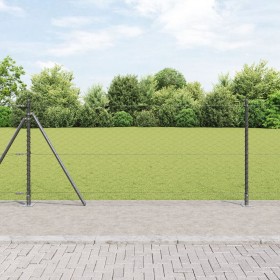 Comprar Cerca Hexagonal Gris 1x10 m Acero, Postes