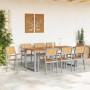 Conjunto de Comedor de Jardín 9 pcs Gris en Mesas de jardín | Comprar online en Foru.es